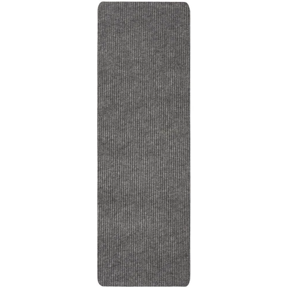 Striped Utility Mat Grey Indoor/Outdoor 24 in. x 72 in. Utility Door Mat by Mohawk Home 3 Striped Utility Mat Grey Indoor/Outdoor 24 in. x 72 in. Utility Door Mat by Mohawk Home