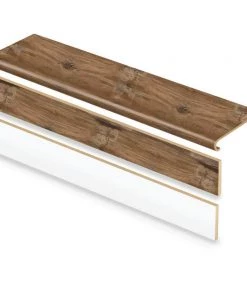 Heirloom Pine Stair Tread and Reversible Riser Kit 47 in. L x 12-1/8 in. W x 1-11/16 in. T for Stairs 1 in. Thick by Cap A Tread