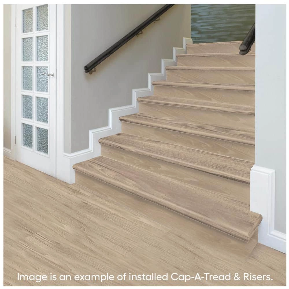 Hunt River Hickory Brown1-11/16 in. T x 12-1/8 in. W x 47 in. L for Stairs 1 in. T Stair Tread and Reversible Riser Kit by Cap A Tread 6 Hunt River Hickory Brown1-11/16 in. T x 12-1/8 in. W x 47 in. L for Stairs 1 in. T Stair Tread and Reversible Riser Kit by Cap A Tread - Image 4