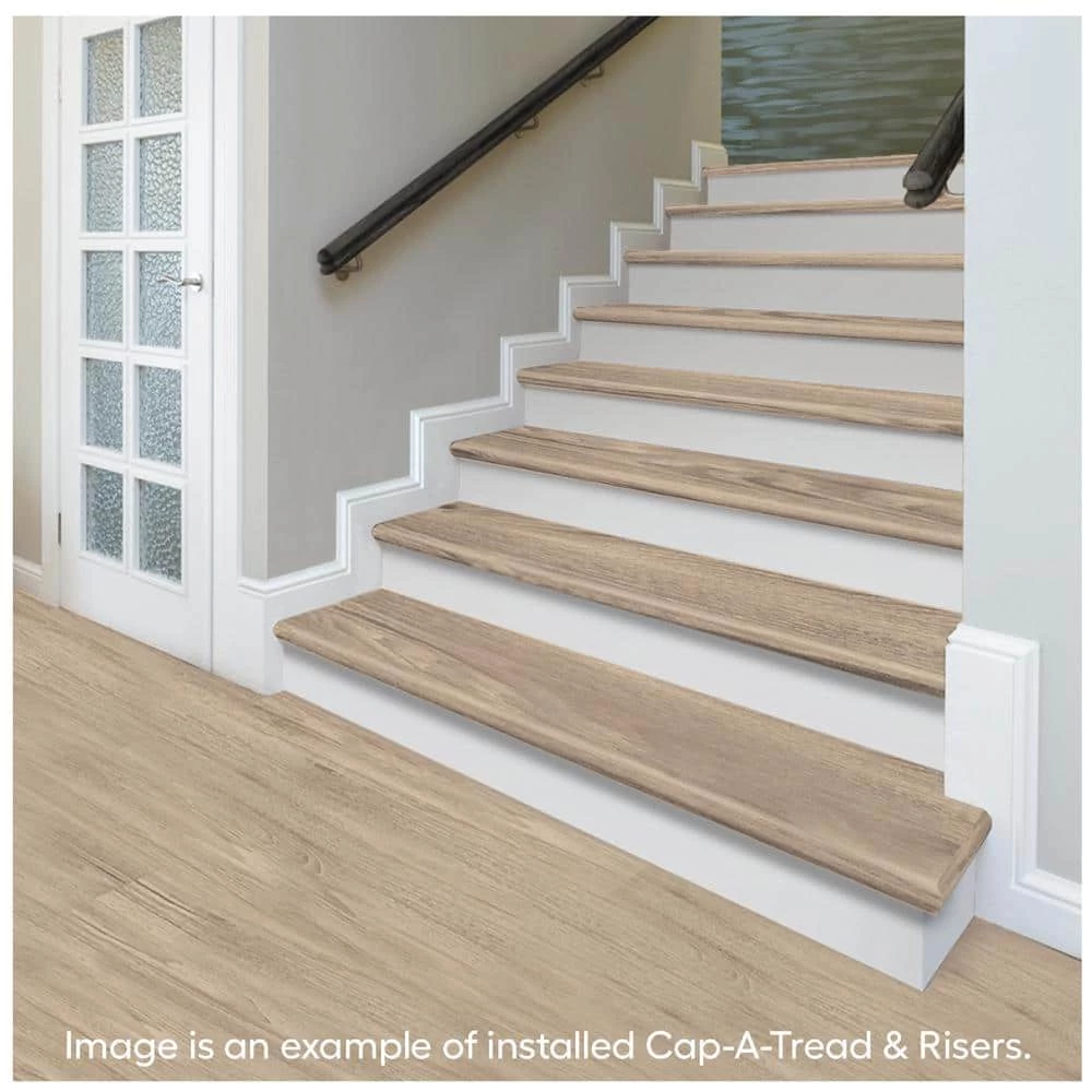 Hunt River Hickory Brown1-11/16 in. T x 12-1/8 in. W x 47 in. L for Stairs 1 in. T Stair Tread and Reversible Riser Kit by Cap A Tread 4 Hunt River Hickory Brown1-11/16 in. T x 12-1/8 in. W x 47 in. L for Stairs 1 in. T Stair Tread and Reversible Riser Kit by Cap A Tread - Image 2