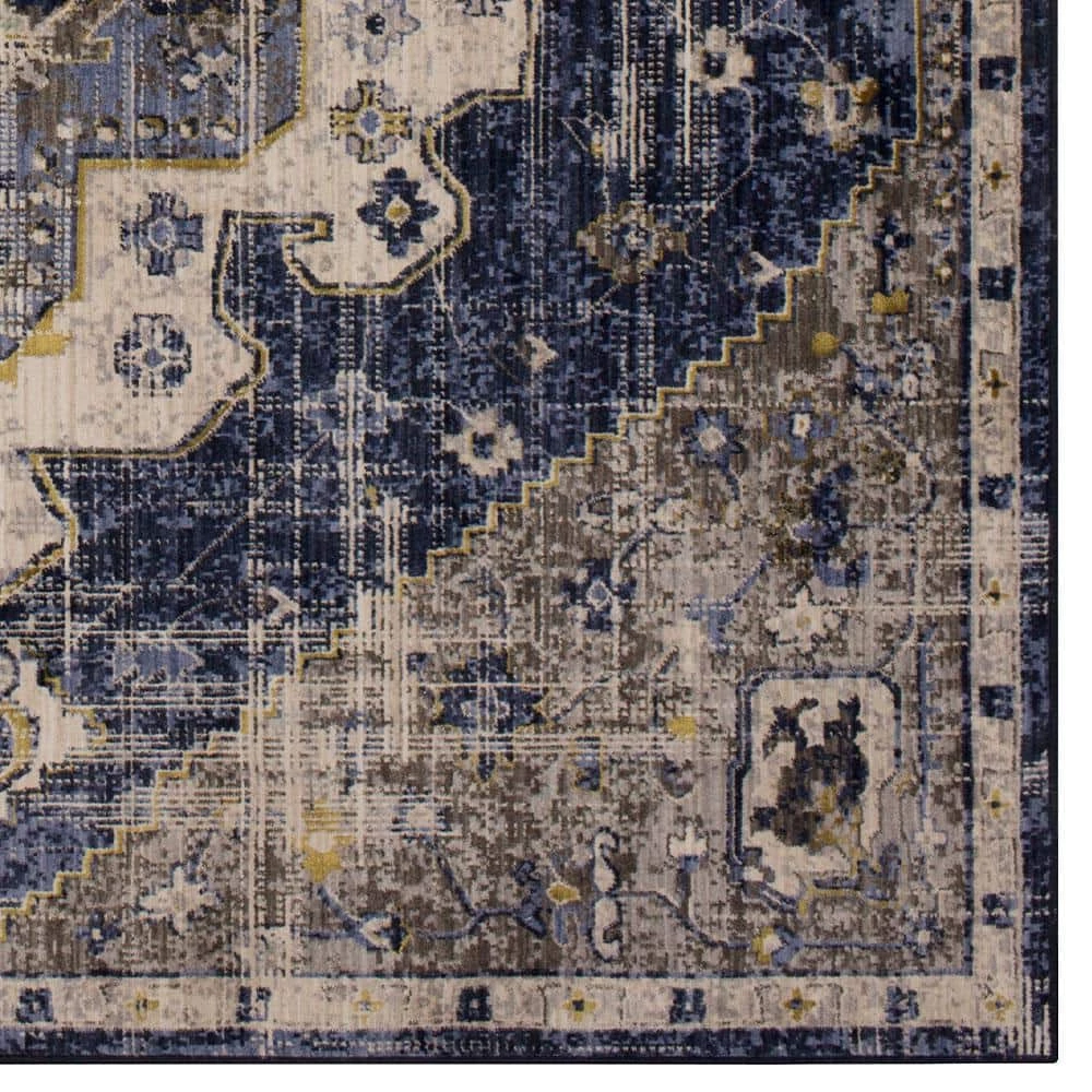 Pantaleone Indigo 8 ft. x 10 ft. Oriental Area Rug by Mohawk Home 10 Pantaleone Indigo 8 ft. x 10 ft. Oriental Area Rug by Mohawk Home - Image 8