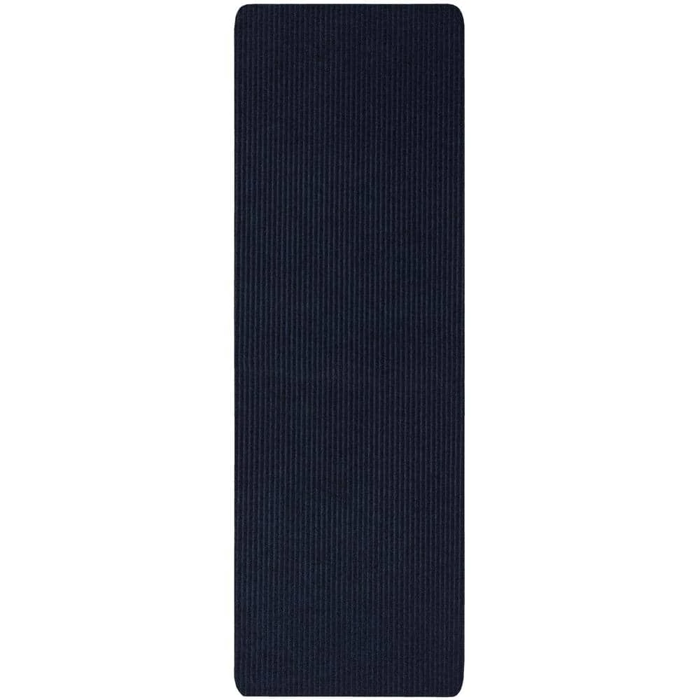 Striped Utility Mat Indigo Indoor/Outdoor 24 in. x 72 in. Utility Door Mat by Mohawk Home 3 Striped Utility Mat Indigo Indoor/Outdoor 24 in. x 72 in. Utility Door Mat by Mohawk Home