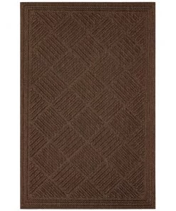 Parquet Impressions Jacquard Copper 24 in. x 36 in. Recycled Rubber Indoor/Outdoor Door Mat by Mohawk Home