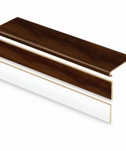 Java Scraped Oak Stair Tread & Reversible Riser Kit 47 in. L x 12-1/8 in. W x 1-11/16 in. T to Cover Stairs 1 in. Thick by Cap A Tread