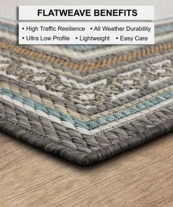 Seaside Border Light Grey 8 ft. x 10 ft. Geometric Indoor/Outdoor Area Rug by Mohawk Home -Mohawk Home Sales light grey mohawk home outdoor rugs 790271 1d 1000
