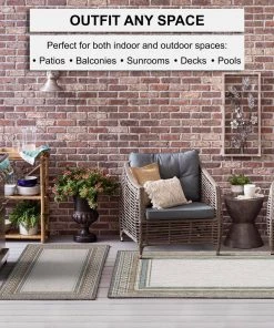 Seaside Border Light Grey 8 ft. x 10 ft. Geometric Indoor/Outdoor Area Rug by Mohawk Home -Mohawk Home Sales light grey mohawk home outdoor rugs 790271 a0 1000