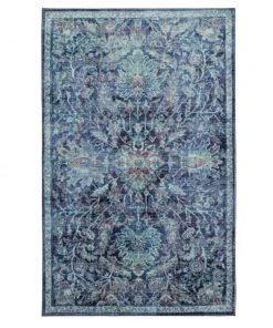 Elizabeth Medium Blue 9 ft. x 12 ft. Distressed Area Rug by Mohawk Home
