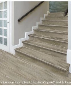 Moonstone Stair Tread and Reversible Riser Kit 47 in. L x 12-1/8 in. W x 2-3/16 in. T by Cap A Tread -Mohawk Home Sales moonstone cap a tread vinyl stair treads 01ca77621 31 1000