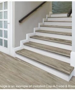 Moonstone Stair Tread and Reversible Riser Kit 47 in. L x 12-1/8 in. W x 2-3/16 in. T by Cap A Tread -Mohawk Home Sales moonstone cap a tread vinyl stair treads 01ca77621 4f 1000