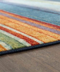 Rainbow Multi 5 ft. x 8 ft. Striped Area Rug by Mohawk Home -Mohawk Home Sales multi mohawk home area rugs 160029 4f 1000