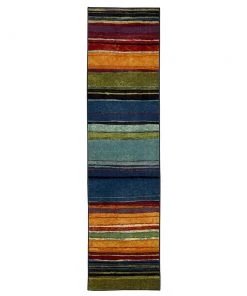 Rainbow Multi 2 ft. x 8 ft. Machine Washable Striped Runner Rug by Mohawk Home