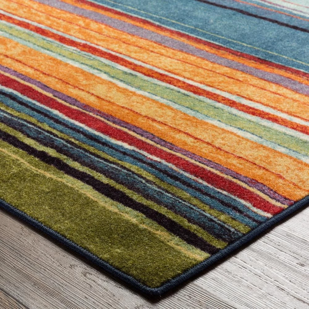 Rainbow Multi 2 ft. x 8 ft. Machine Washable Striped Runner Rug by Mohawk Home 12 Rainbow Multi 2 ft. x 8 ft. Machine Washable Striped Runner Rug by Mohawk Home - Image 10