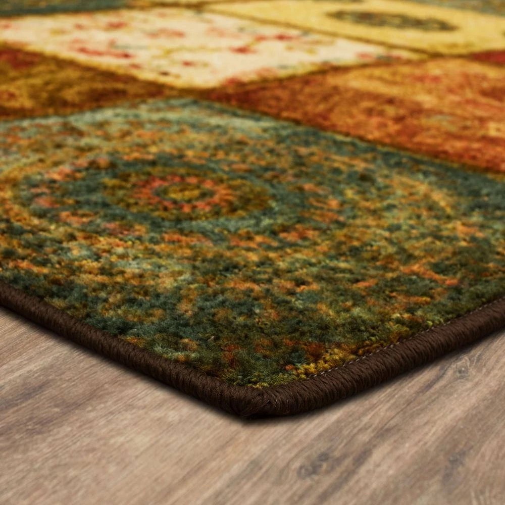 Artifact Panel Multi 3 ft. x 4 ft. Machine Washable Patchwork Area Rug by Mohawk Home 5 Artifact Panel Multi 3 ft. x 4 ft. Machine Washable Patchwork Area Rug by Mohawk Home - Image 3