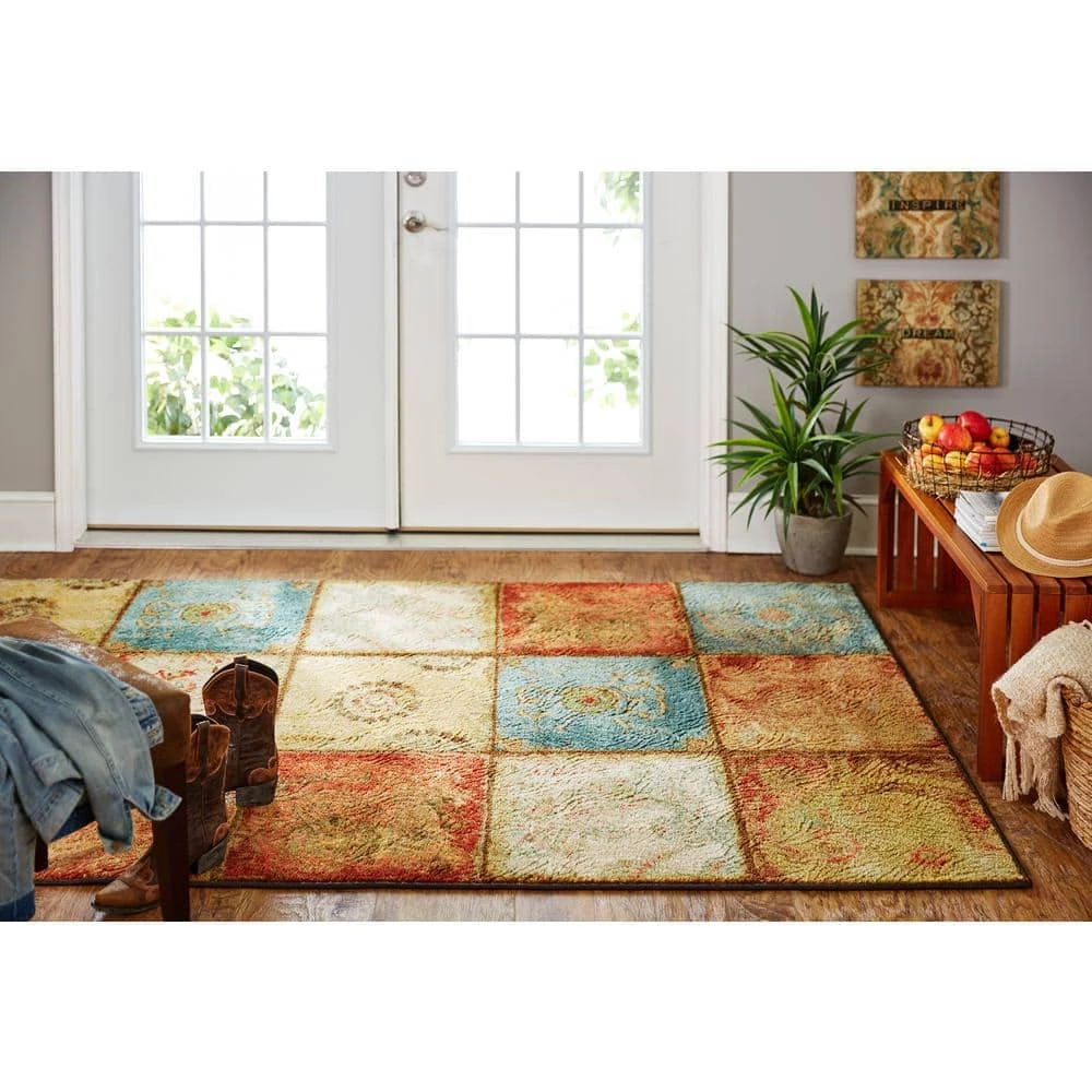 Artifact Panel Multi 3 ft. x 4 ft. Machine Washable Patchwork Area Rug by Mohawk Home 4 Artifact Panel Multi 3 ft. x 4 ft. Machine Washable Patchwork Area Rug by Mohawk Home - Image 2