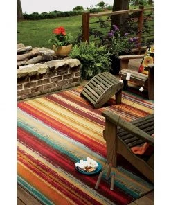 Avenue Stripe Multi 5 ft. x 8 ft. Indoor/Outdoor Area Rug by Mohawk Home 16 Avenue Stripe Multi 5 ft. x 8 ft. Indoor/Outdoor Area Rug by Mohawk Home -Mohawk Home Sales multi mohawk home area rugs 379919 40 1000