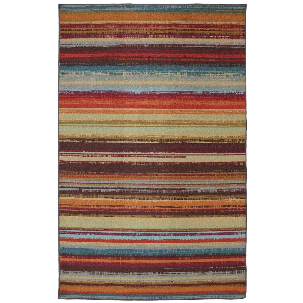 Avenue Stripe Multi 5 ft. x 8 ft. Indoor/Outdoor Area Rug by Mohawk Home 10 Avenue Stripe Multi 5 ft. x 8 ft. Indoor/Outdoor Area Rug by Mohawk Home - Image 8