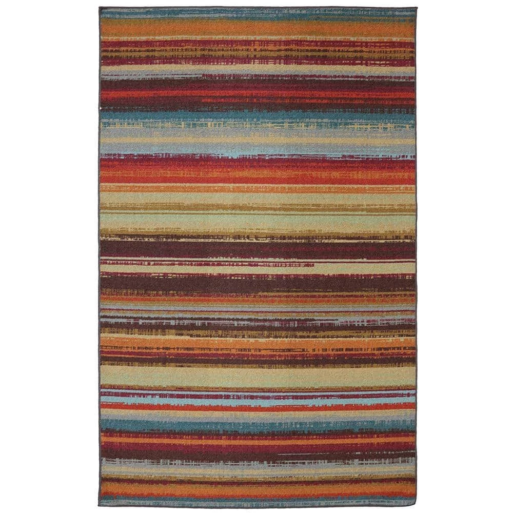 Avenue Stripe Multi 5 ft. x 8 ft. Indoor/Outdoor Area Rug by Mohawk Home 3 Avenue Stripe Multi 5 ft. x 8 ft. Indoor/Outdoor Area Rug by Mohawk Home