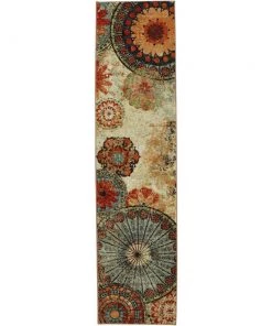 Caravan Medallion Multi 2 ft. x 8 ft. Machine Washable Runner Rug by Mohawk Home