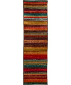 Boho Stripe Multi 2 ft. x 8 ft. Machine Washable Striped Runner Rug by Mohawk Home