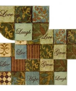 Les Fleurs La Terre Multi 3 ft. x 4 ft. 3-Piece Indoor Rug Set by Mohawk Home