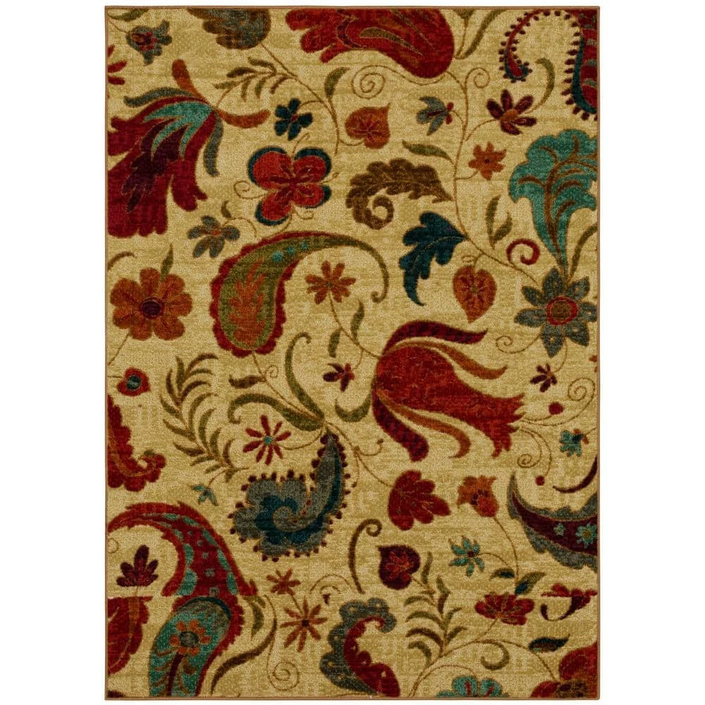 Tropical Acres Multi 6 ft. x 9 ft. Paisley Area Rug by Mohawk Home 3 Tropical Acres Multi 6 ft. x 9 ft. Paisley Area Rug by Mohawk Home