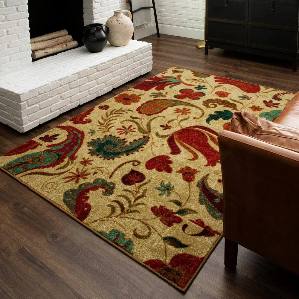 Tropical Acres Multi 6 ft. x 9 ft. Paisley Area Rug by Mohawk Home 4 Tropical Acres Multi 6 ft. x 9 ft. Paisley Area Rug by Mohawk Home - Image 2