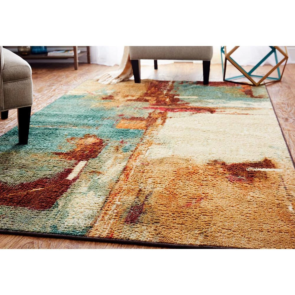 Aqua Fusion Multi 10 ft. x 14 ft. Abstract Area Rug by Mohawk Home 4 Aqua Fusion Multi 10 ft. x 14 ft. Abstract Area Rug by Mohawk Home - Image 2