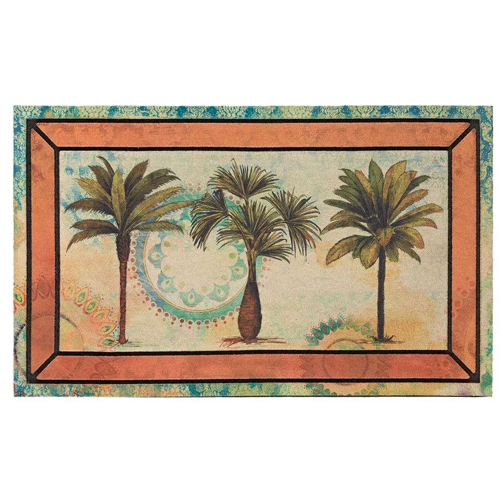 Picture Frame Fresco Palm 18 in. x 30 in. Recycled Rubber Door Mat by Mohawk Home 3 Picture Frame Fresco Palm 18 in. x 30 in. Recycled Rubber Door Mat by Mohawk Home