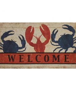 Fresh Nautical Welcome 18 in. x 30 in. Recycled Rubber Door Mat by Mohawk Home