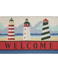Beacons of the Ocean 18 in. x 30 in. Recycled Rubber Door Mat by Mohawk Home