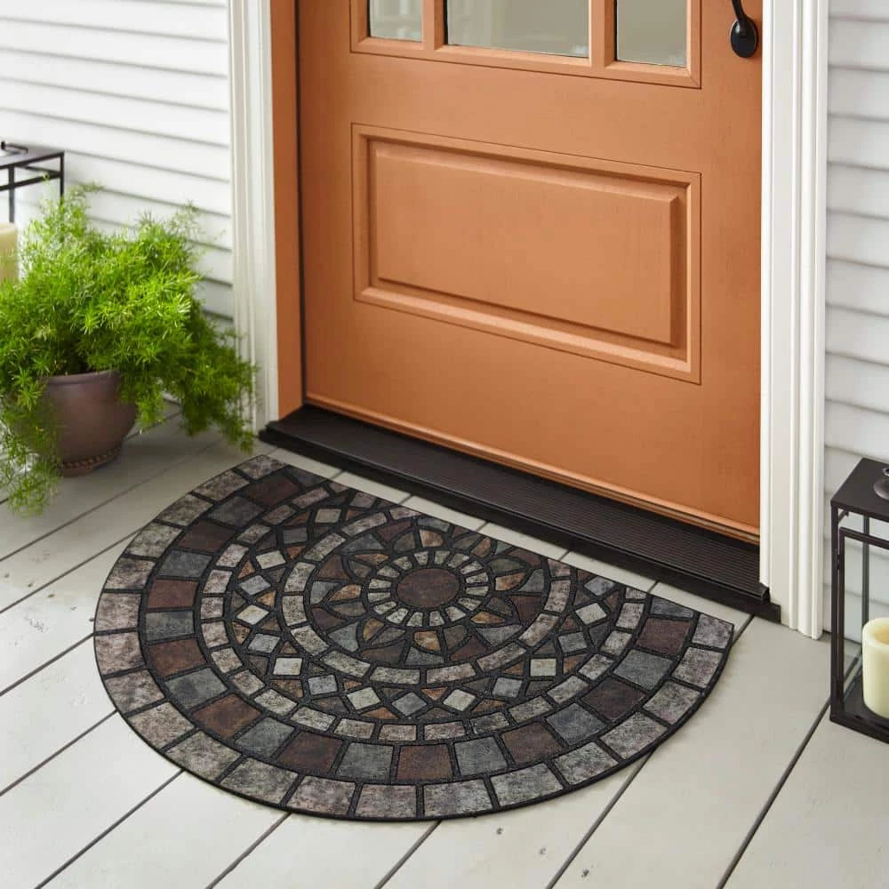 Mosaic Mythos Stone Slice 23 in. x 35 in. Doorscapes Estate Mat by Mohawk Home 4 Mosaic Mythos Stone Slice 23 in. x 35 in. Doorscapes Estate Mat by Mohawk Home - Image 2