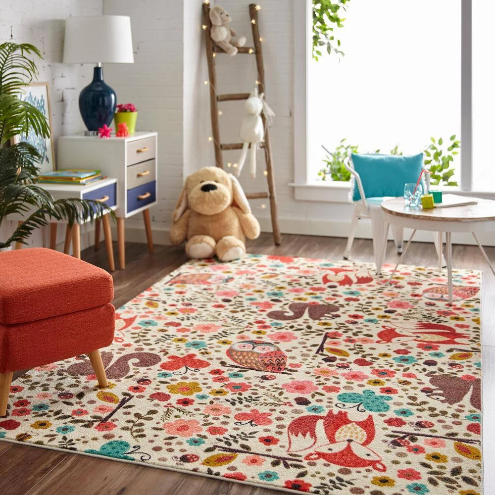 Enchanted Forest Multi 8 ft. x 10 ft. Whimsical Area Rug by Mohawk Home 4 Enchanted Forest Multi 8 ft. x 10 ft. Whimsical Area Rug by Mohawk Home - Image 2