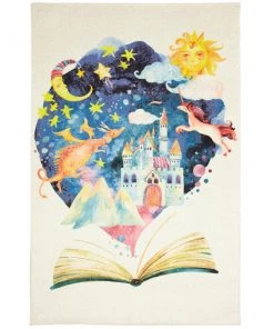 Tell Me a Story Multi 5 ft. x 8 ft. Contemporary Area Rug by Mohawk Home