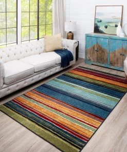Rainbow Multi 7 ft. 6 in. x 10 ft. Striped Area Rug 3-Piece Set by Mohawk Home 25 Rainbow Multi 7 ft. 6 in. x 10 ft. Striped Area Rug 3-Piece Set by Mohawk Home -Mohawk Home Sales multi mohawk home rug sets 335465 31 1000