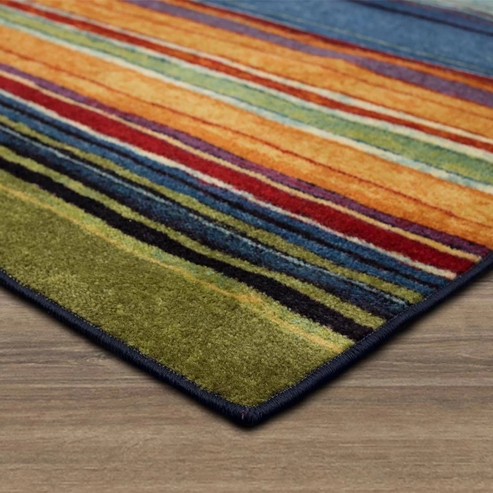 Rainbow Multi 7 ft. 6 in. x 10 ft. Striped Area Rug 3-Piece Set by Mohawk Home 5 Rainbow Multi 7 ft. 6 in. x 10 ft. Striped Area Rug 3-Piece Set by Mohawk Home - Image 3