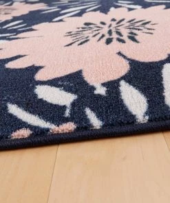 Flower Burst Navy 5 ft. x 8 ft. Floral Area Rug by Mohawk Home -Mohawk Home Sales navy mohawk home kids rugs 051677 40 1000