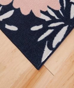 Flower Burst Navy 5 ft. x 8 ft. Floral Area Rug by Mohawk Home -Mohawk Home Sales navy mohawk home kids rugs 051677 77 1000
