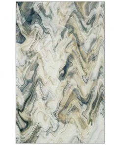 Wavelength Neutral 9 ft. x 12 ft. Abstract Area Rug by Mohawk Home
