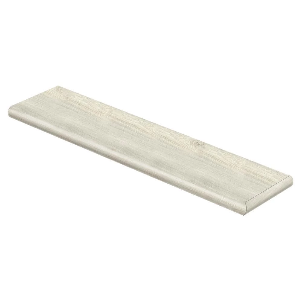 Ocala Oak/Chiffon Lace Oak/Salt Shore Wood 47 in.Lx12-1/8 in.Wx1-11/16 in.T Vinyl Overlay Rt. Return for Stairs 1 in.T by Cap A Tread 3 Ocala Oak/Chiffon Lace Oak/Salt Shore Wood 47 in.Lx12-1/8 in.Wx1-11/16 in.T Vinyl Overlay Rt. Return for Stairs 1 in.T by Cap A Tread