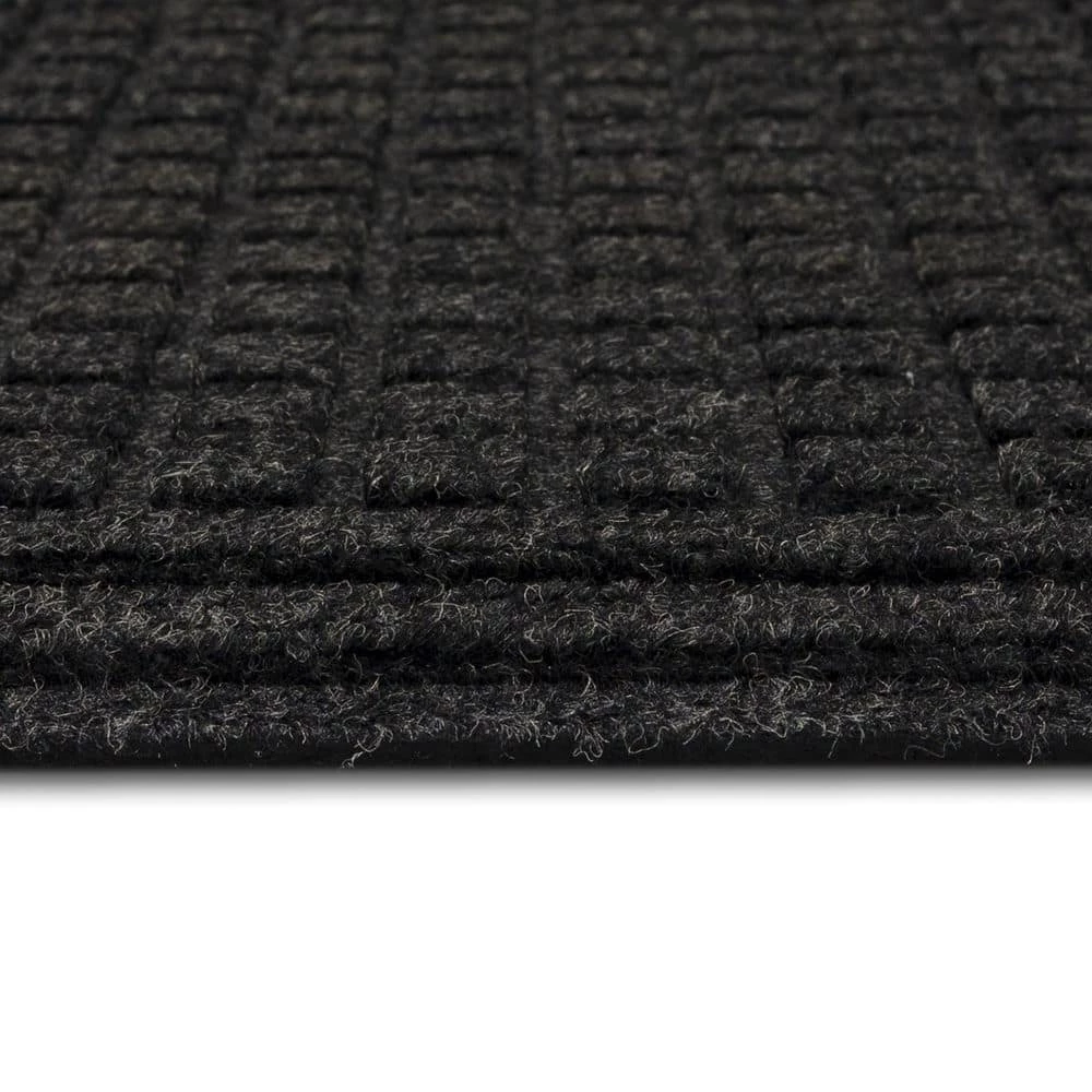 Waffle Grid Impression Onyx 18 in. x 30 in. Recycled Rubber Indoor/Outdoor Door Mat by Mohawk Home 5 Waffle Grid Impression Onyx 18 in. x 30 in. Recycled Rubber Indoor/Outdoor Door Mat by Mohawk Home - Image 3