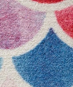 Mermaid Scales Pink 5 ft. x 8 ft. Whimsical Area Rug by Mohawk Home -Mohawk Home Sales pink mohawk home kids rugs 048691 1d 1000