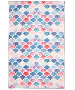 Mermaid Scales Pink 5 ft. x 8 ft. Whimsical Area Rug by Mohawk Home