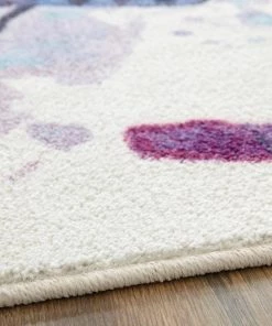 Watercolor Butterflies Purple 5 ft. x 8 ft. Abstract Area Rug by Mohawk Home -Mohawk Home Sales purple mohawk home kids rugs 049711 40 1000