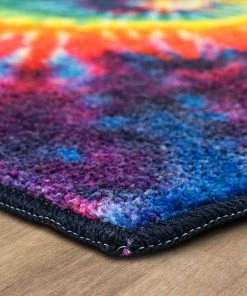 Tie Dye Swirl Rainbow 8 ft. x 10 ft. Contemporary Area Rug by Mohawk Home -Mohawk Home Sales rainbow mohawk home kids rugs 049315 77 1000