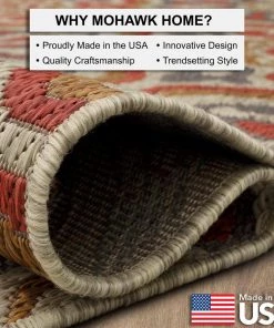 Sorrento Rust 10 ft. x 13 ft. Geometric Indoor/Outdoor Area Rug by Mohawk Home -Mohawk Home Sales rust mohawk home outdoor rugs 790837 77 1000