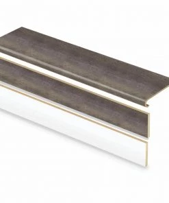 Seasoned Wood Stair Tread and Reversible Riser Kit 47 in. L x 12-1/8 in. W x 1-11/16 in. T to Cover Stairs 1 in. Thick by Cap A Tread