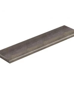 Seasoned Wood/Harrison Pine Dark/Augusta Wood 47 in. L x 12-1/8 in. W x 1-11/16 in. T Vinyl Overlay Lt Return for Stairs by Cap A Tread