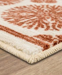 Coral Medallion Spice 1 ft. 8 in. x 2 ft. 10 in. Medallion Machine Washable Area Rug by Mohawk Home -Mohawk Home Sales spice mohawk home area rugs 549114 40 1000