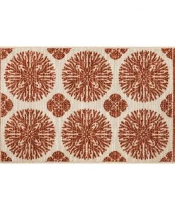 Coral Medallion Spice 1 ft. 8 in. x 2 ft. 10 in. Medallion Machine Washable Area Rug by Mohawk Home