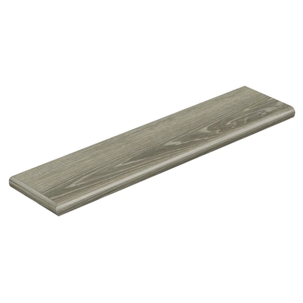 Sterling Oak/Gray Birch Wood 47 in. L x 12-1/8 in. D x 1-11/16 in. H Vinyl Overlay Left Return for Stairs 1 in. T by Cap A Tread 3 Sterling Oak/Gray Birch Wood 47 in. L x 12-1/8 in. D x 1-11/16 in. H Vinyl Overlay Left Return for Stairs 1 in. T by Cap A Tread